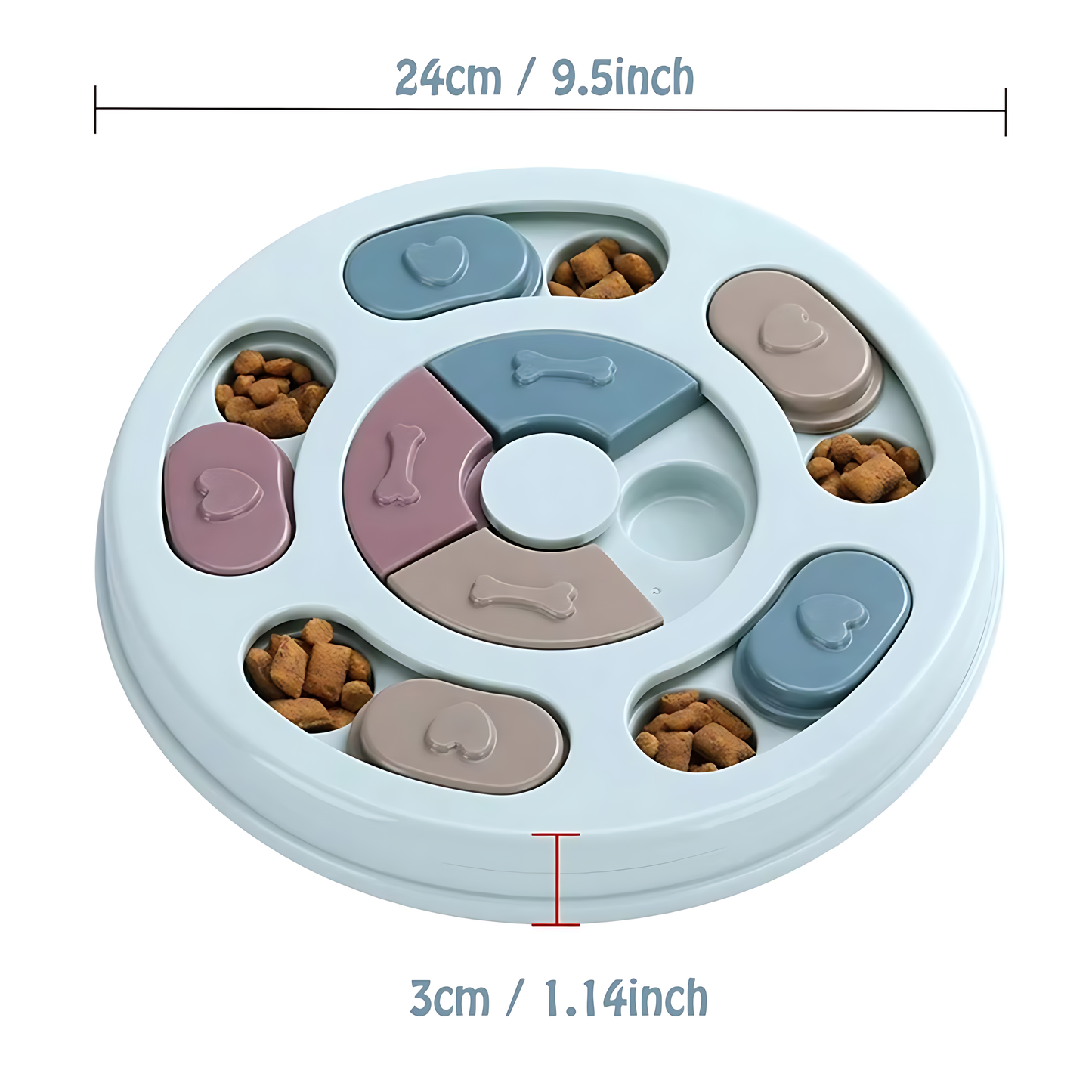 Slow Feeder Dog Puzzle Bowl – Interactive Feeding Toy for Dogs