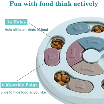 Slow Feeder Dog Puzzle Bowl – Interactive Feeding Toy for Dogs