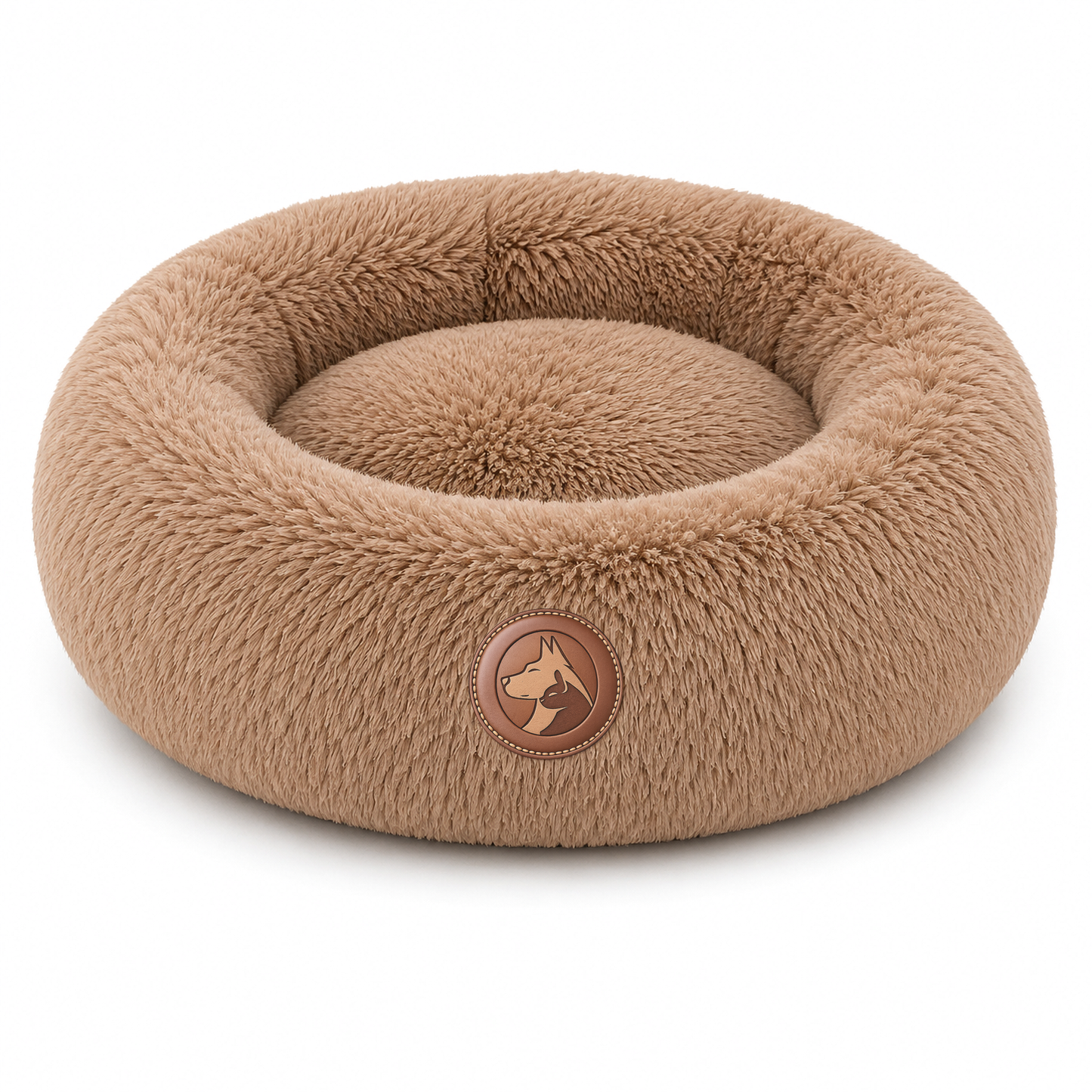 Calming Donut Plush Pet Bed – Soft Round Nest for Pets