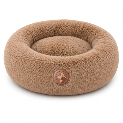 Calming Donut Plush Pet Bed – Soft Round Nest for Pets
