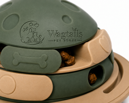 Interactive Dog Treat Puzzle Toy with Rotating Slow Feeder