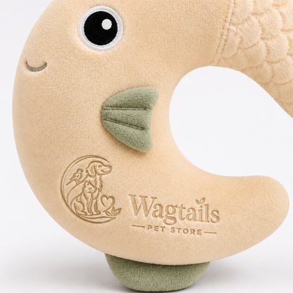 Plush Fish Cat Toy with Fluffy Tail