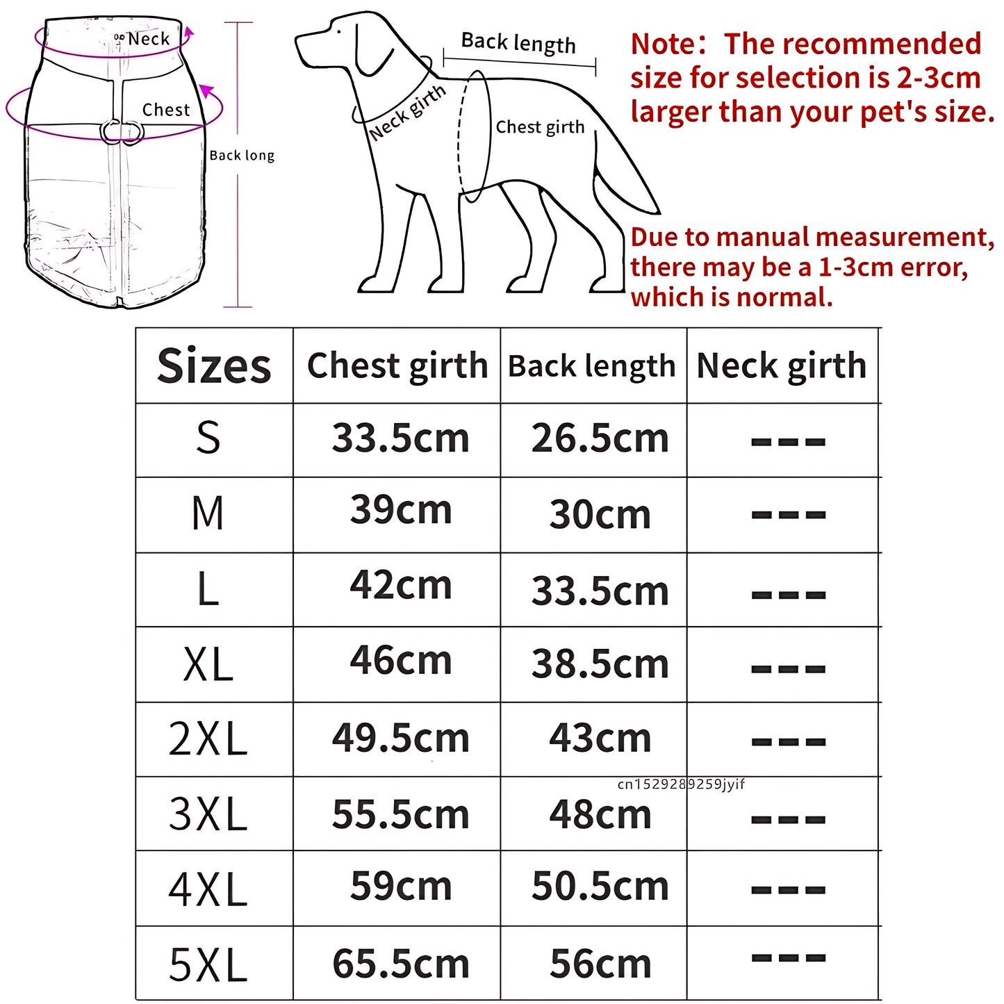 Waterproof Dog Winter Jacket – Warm Padded Coat with Zipper