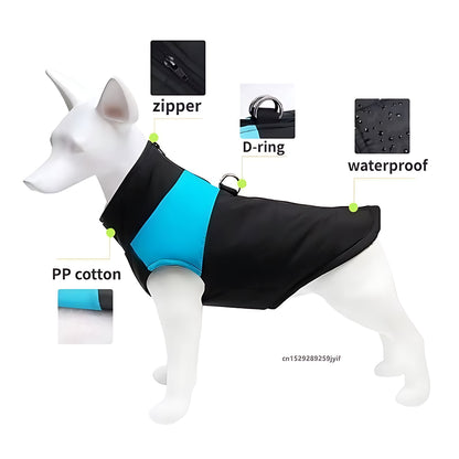 Waterproof Dog Winter Jacket – Warm Padded Coat with Zipper