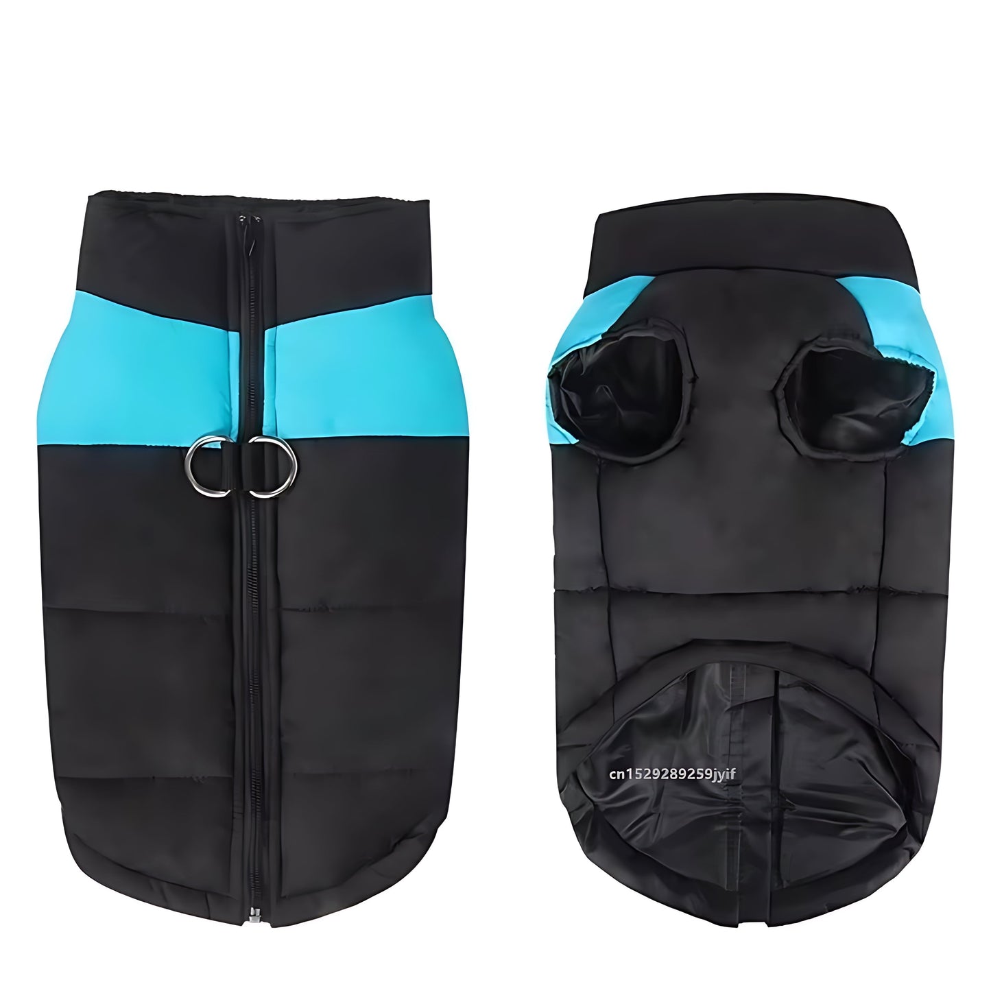Waterproof Dog Winter Jacket – Warm Padded Coat with Zipper