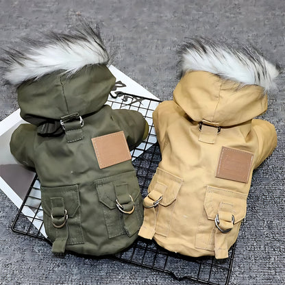 Winter Dog Hoodie Coat – Soft Warm Jacket for Small & Medium Dogs