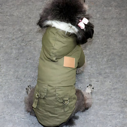 Winter Dog Hoodie Coat – Soft Warm Jacket for Small & Medium Dogs