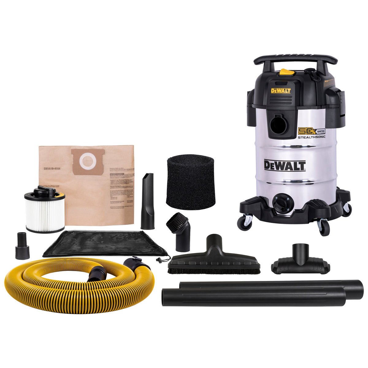 8-Gallon 4 HP Stealthsonic Quiet Stainless Steel Wet Dry Vacuum