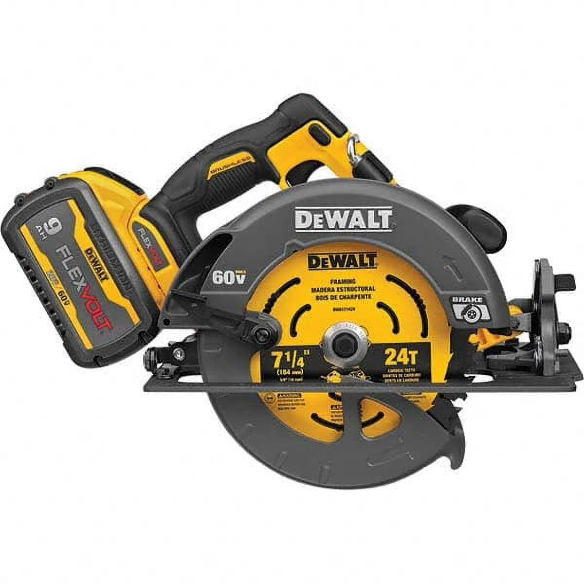 FLEXVOLT 60 V 7-1/4 in. Cordless Brushless Circular Saw Kit (Battery Charger)(1)